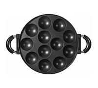 Poêle takoyaki fonte 12 trous antiadhésive - Gril à moules pour boulettes poulpe - Ustensile cuisine DIY crêpes œufs Lumiryn