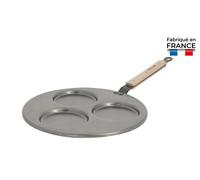 Poêle trois blinis 10 cm acier acier minéral b bois ø 27cm