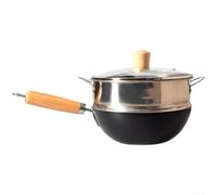 Poêle Wok 20cm Fer pour forgé Naturel Compatible Induction Poêle(C-24CM) | Fer pour forgé , distribution chaleur uniforme, revêtement , pour idéal induction, style japonais authentique