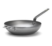 Poêle wok acier doux 32cm De Buyer 5617.32 argent G