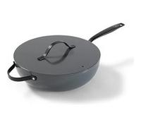 Poêle Wok - BE Living Ø 30 cm Induction Convient à Toutes Sources de Chaleur Gris Gris G