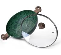 Poêle wok Fissman-Malachite, aluminium, 30 x 9 cm, vert/brun