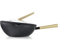 Poêle wok Ibili-Luxe, aluminium, 30 x 8,5-12 cm, noir/marron