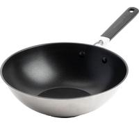 Poêle wok KitchenAid Classic en acier inoxydable 28 cm argent - revêtement antiadhésif