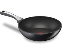 Poêle Wok - Poêle à frire - Cuisson rapide - Revêtement en titane ultra-résistant - 28 cm - Noir