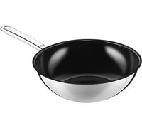 Poêle Wok - Poêle à frire pour plats sautés - Cuisine asiatique - Revêtement antiadhésif minéral - Ø 28 cm - Acier inoxydable