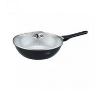 Poêle Wok - SWISS HAUS - SH-BW28B - 28 cm - Anti-adhésif - Tous feux dont induction