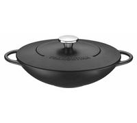 Poêle wok Tramontina Trento 20907-032, diamètre max. 32 cm, fonte/aluminium moulé, compatible avec les plaques à induction, couvercle inclus