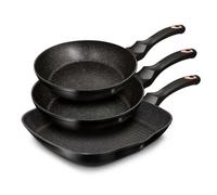 Berlinger Haus - Ensemble de 3 poêles 20/24/28 cm Black Rose BH6156 - Antiadhésif, Induction