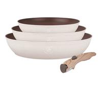 Poêles Amovibles - ROYAL SWISS - Set de 3 pièces - Beige - Antiadhésif - Compatible Induction