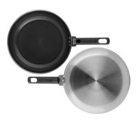 Set 2 poêles inox 24/28cm inox + poignée - Cosy&trendy - 5189005 -