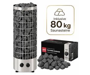 Poêles de sauna Harvia Cilindro Pc70 6,8 Kw avec 80kg de pierres de sauna inclus