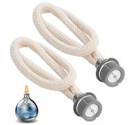 Poeloisy Lot de 2 Mèches Lampe Catalytique 18 mm bruleur Lampe pour Berger | Brûleur Catalytique de Rechange en Argile et Tissu Métal , Purificateur d’Air et Aromathérapie Maison Bureau Hôtel