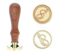 Poemluve Cachet de Cire Alphabet S 25mm Timbre de Sceau Initiales Vintage Tampon de Cire avec Poignée pour Décorez Enveloppes, Faire-part de Mariage/Naissance, Cartes de Voeux et Remerciement