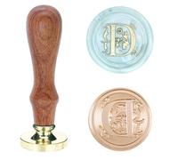 Poemluve Timbre de Sceau de Cire Initiales D Cachet de Cire 25mm Alphabet Tampon de Cire Retro pour les Invitations, Enveloppes, Faire-Parts de Mariage/Naissance, Cadeaux
