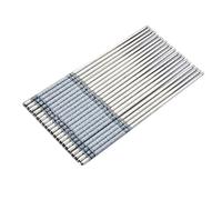 POENVFPO Baguettes en Acier Inoxydable, Design élégant en Porcelaine Bleue et Blanche, Antidérapantes pour la Cuisine Asiatique, 1 Paire