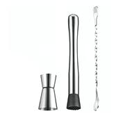 POENVFPO Coffret de Bâtonnets Mélangeurs en Acier Inoxydable pour Glace | Durable, facile à nettoyer, conception ergonomique, multi-usage pour cocktails, fournitures de bar
