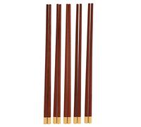 POENVFPO Ensemble de Baguettes en Bois de Style Chinois, 5 Paires, Vaisselle Artisanale, Cadeau pour la Famille et les Amis, Sûr et Durable (Coffret cinq paires bois de santal rouge)