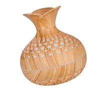 POENVFPO Humidificateur en Forme de Fleur Mini USB pour le Bureau à Domicile Design élégant en Grain de Bois 300 Ml avec 7 Lumières de Couleur (Grain de bois clair)