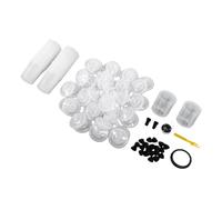 POENVFPO Kit de Gobelets de Peinture Jetables 600 ML, Système de Gobelets de Peinture de 20 Onces avec 50 Doublures, 50 Couvercles, Filtre de 125 Microns, 2 Adaptateurs pour Mélange et Recharge de
