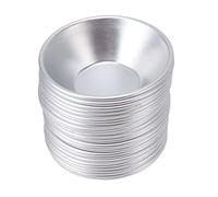 POENVFPO Lot de 25 Moules à aux œufs en Aluminium, Mini Moules à Durables pour la Cuisson de Délicieux Desserts, Parfaits pour les Boulangers à Domicile, Argent 7,2 X 4 X 2 Cm