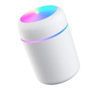 POENVFPO Mini Humidificateur Portatif avec Lumière Colorée, Conception USB Silencieuse pour la Maison, le Bureau et les Voyages, ABS 5.33oz (WHITE)