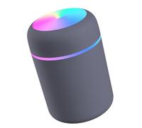 POENVFPO Mini Humidificateur Portatif avec Lumière Colorée, Conception USB Silencieuse pour la Maison, le Bureau et les Voyages, ABS 5.33oz (BLACK)