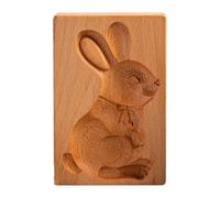 POENVFPO Moule à Biscuits en Bois avec Motifs Exquis (#1) | Bois de hêtre durable, antiadhésive, Utilisation polyvalente, Facile à nettoyer