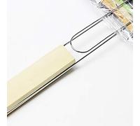 POENVFPO Panier à Griller pour Barbecue, Grille Métallique Pliable avec Manche en Bois, Outil de Cuisson pour Barbecue en Plein Air, 1 Pièce (Comme montré)