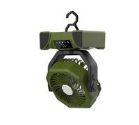 POENVFPO Ventilateur de Camping Portable Rechargeable, Batterie 20 000 MAh, Télécommande à écran Tactile, Rotation 45 °/90 °, Ventilateur à 5 Vitesses avec Chargement de Panneau Solaire (20000mah)