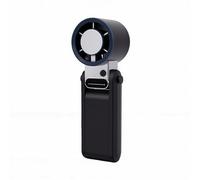 POENVFPO Ventilateur Portatif, 3 Fois Portable Rechargeable par USB avec Fonction de Refroidissement de la Glace, Débit D'Air Réglable à 180 °, Affichage LED D'autonomie de 8 Heures, pour (GREY)