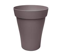 Poétic Pot de Fleurs Romeo, Grand Pot de Fleurs Rond, Volume 46L, Coloris Taupe