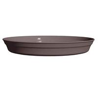Poétic - Soucoupe Pot de Fleurs - Soucoupe pour intérieur et extérieur - Coloris Taupe - 14,5 x H2,1 cm - Soucoupe en Plastique recyclé