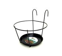 Poetic SUPPORT Pot Balcon Noir 23 x 23 x 23 cm