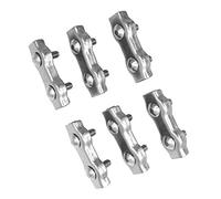 POFET Lot de 6 Serre-câbles M8 Pinces à Câble en Acier Inoxydable 304 Clips de Câble Métallique Duplex Pince de Corde de Câble pour Corde à Linge l'industrie