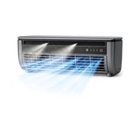 pofluany Rafraichisseur d'air silencieux, climatiseur mobile sans évacuation avec brumisateur, refroidisseur d'air portable pour bureau et maison, ventilateur mural économique Gris