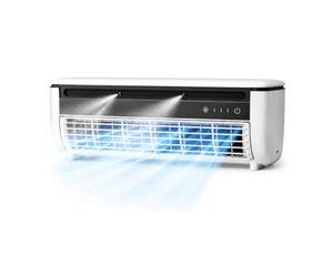 pofluany Rafraichisseur d'air silencieux, climatiseur mobile sans évacuation avec brumisateur, refroidisseur d'air portable pour bureau et maison, ventilateur mural économique Blanc