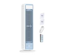 pofluany Ventilateur Colonne Silencieux Sans Lame, Ventilateur de Table Mural à 3 Vitesses avec Écran Numérique, Rafraichisseur d'Air pour Chambre, Alternative Climatiseur Mobile Blanc
