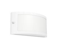 Eglo Applique murale extérieure Poggiarello, lampe d'extérieur, luminaire en plastique blanc, éclairage avec douille E14, IP54