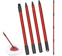 POHOVE Manche de rechange pour balai Vil-EDA Sp-in Tu-rbo, 4 sections de 76,2 cm à 139,7 cm en acier inoxydable pour nettoyer le sol