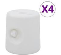 Poids de tonnelle - vidaXL - 4 pcs - Plastique PE - Blanc - Dimensions 24x23,5x25 cm Blanc G