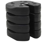 Poids pour belvédère - vidaXL - 4 pcs - Béton - Noir - 220x50 mm