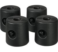 Poids pour pavillon/tente - Lot de 4 poids pour pied - Remplissables avec 9,2 kg d'eau ou 12 kg de sable - Pour pieds de tente - Noir