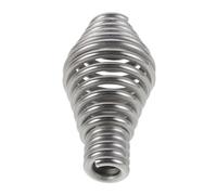 Poignée à Ressort en Acier Inoxydable Forme Taille de Tambour | Poignée Résistante à Chaleur Isolation Thermique, Finition Polie Élégante Argentée, Usage pour Chauffage Domestique