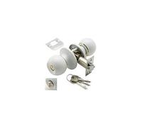 Wolfpack Boutons de portes 3030590 avec serrure, condamnation pour entrée Blanc
