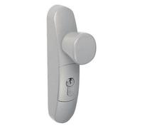 Poignée bouton tournant pour serrure antipanique - EN 3300 gris aluminium métallisé JPM