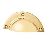 Poignée coquille-P22-laiton poli-80x40mm BRICOZOR