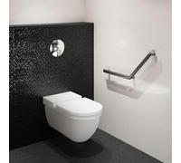 Poignée coudée Delabie 135° Be-Line® 400 x 400 mm anthracite métallique