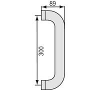 Poignée coudée pour porte battante 300 mm argent PG 3000 NM VACHETTE