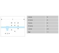 FACOM - Poignée Coulissante 3/4" - K.120B - Douille à Poignée en T - Longueur 425 mm - Frein de Maintien Tête pour Transformation en n T ou L - Chromée Satinée - Robuste et Résistante